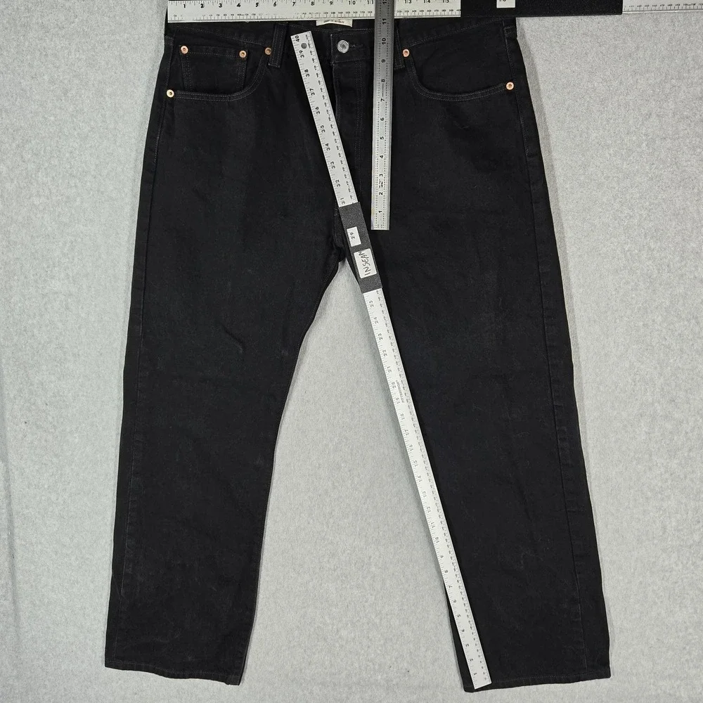 VINTAGE Levi's 501 Men Jeans 38X30 Black Y2K Denim Original Fit Straight Leg